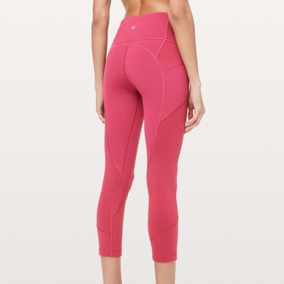 lululemon athletica Pants - [Lululemon] All The Right Places Crop II Violet Red 6 + Free Tote Bag